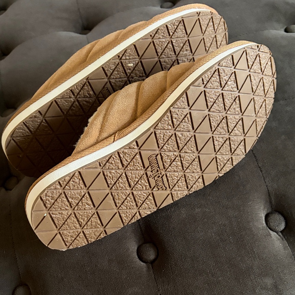 Quilted Mule Slippers - Tan/Cream - Picture 2 of 2